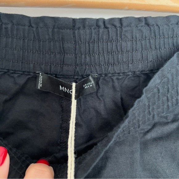 Mango Elastic Waist Linen blend Shorts size M - Picture 5 of 7